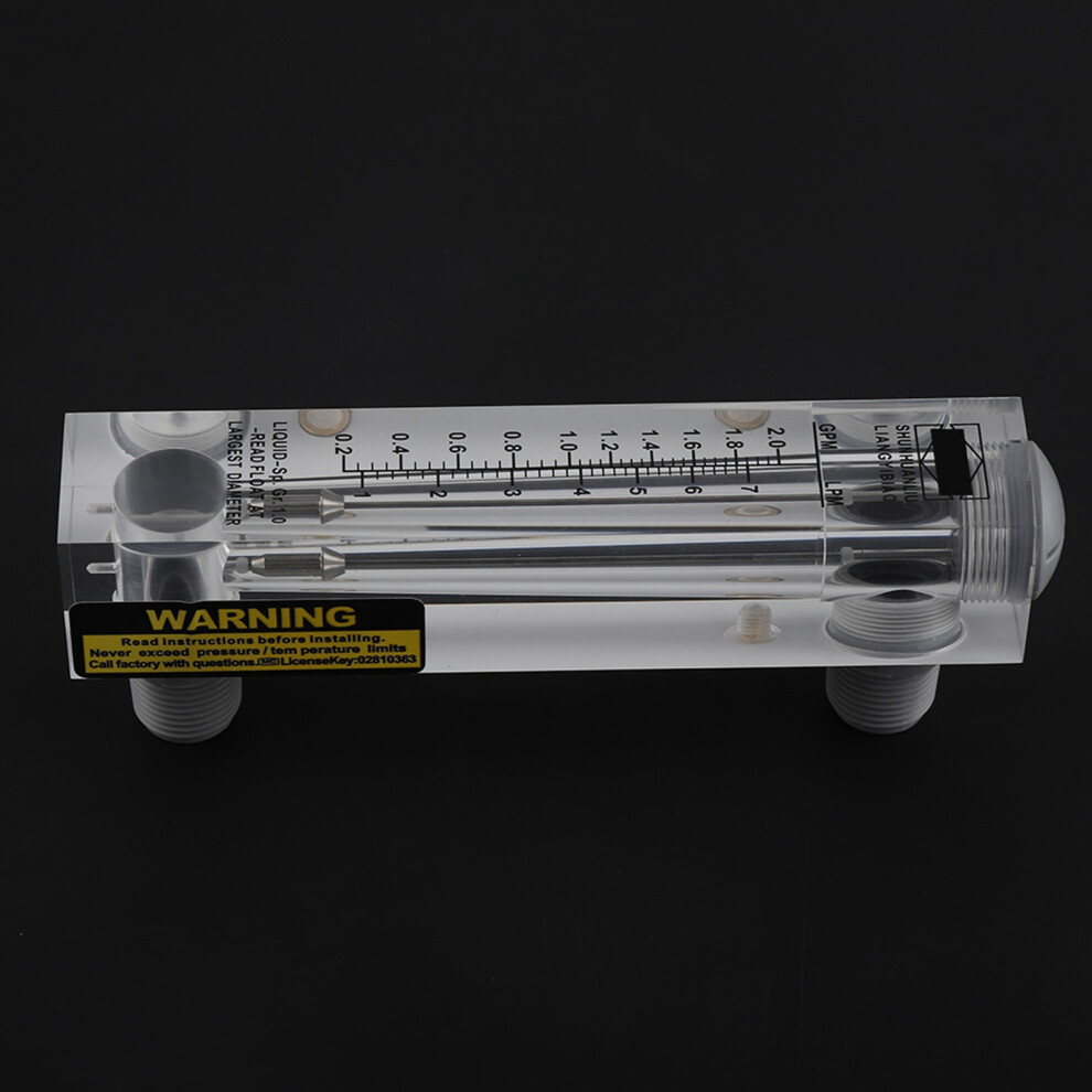 Glass Liquid Flowmeter Water Flow Measuring Meter 0.2Â2Gpm/1Â7Lpm 3001341185064