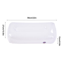 Inflatable Folding Seat Cushion White 56x27x15cm Outdoor Camping