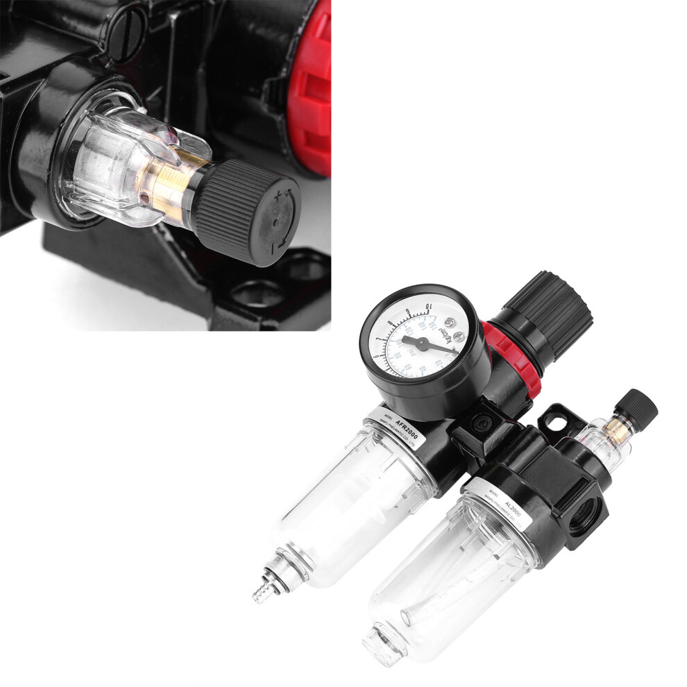 Aluminum G1/4 Air Filter Regulator 0.05-0.85Mpa Lubricator Function 4951341185627