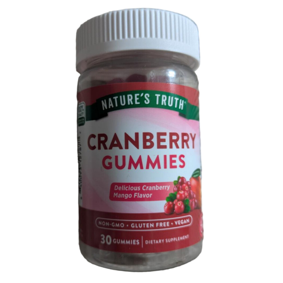 Nature's Truth Cranberry, 30 Vegan Gummies, Gluten Free, Non-Gmo
