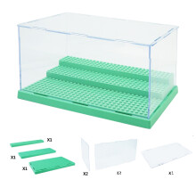 3-Stufen-Displaycase 25,5 15,5 13,8 cm, klare Blöcke