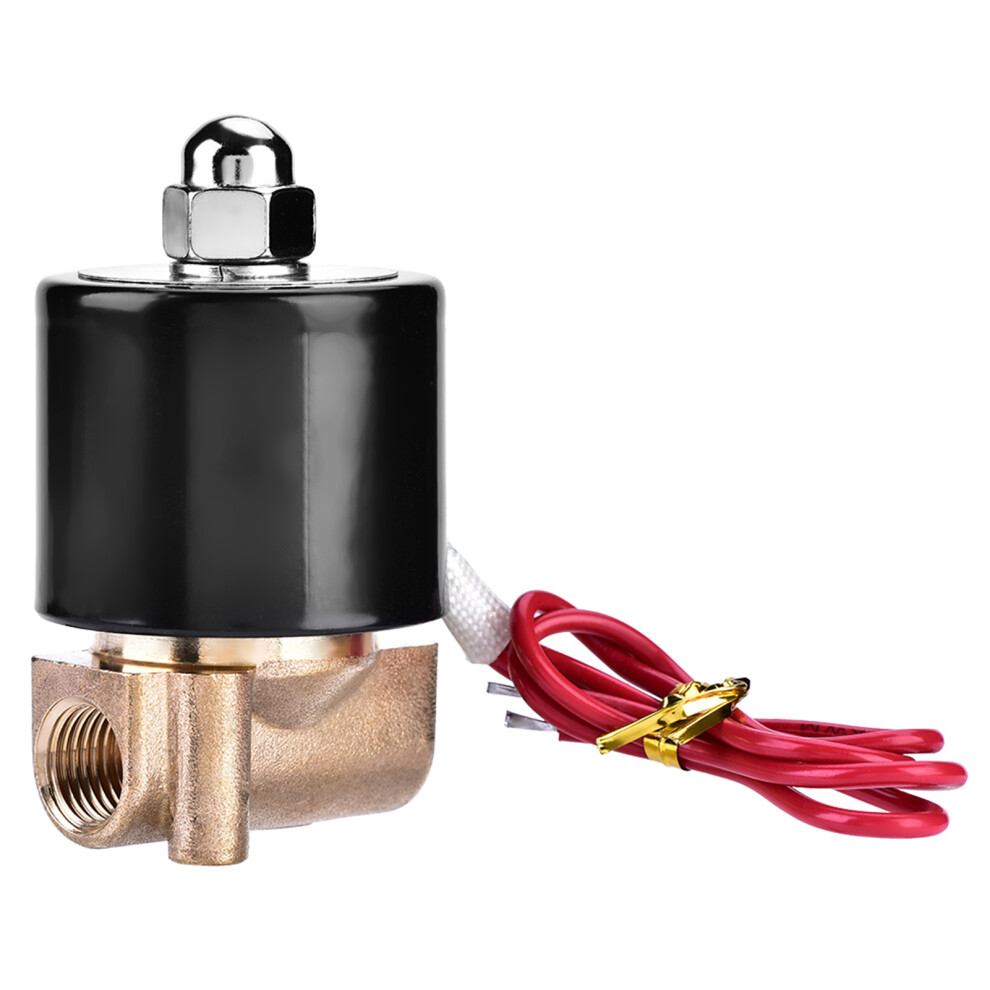 2W025-08 G1/4" Brass Electric Solenoid Valve For Water & Air, Normally Closed 4691341189286