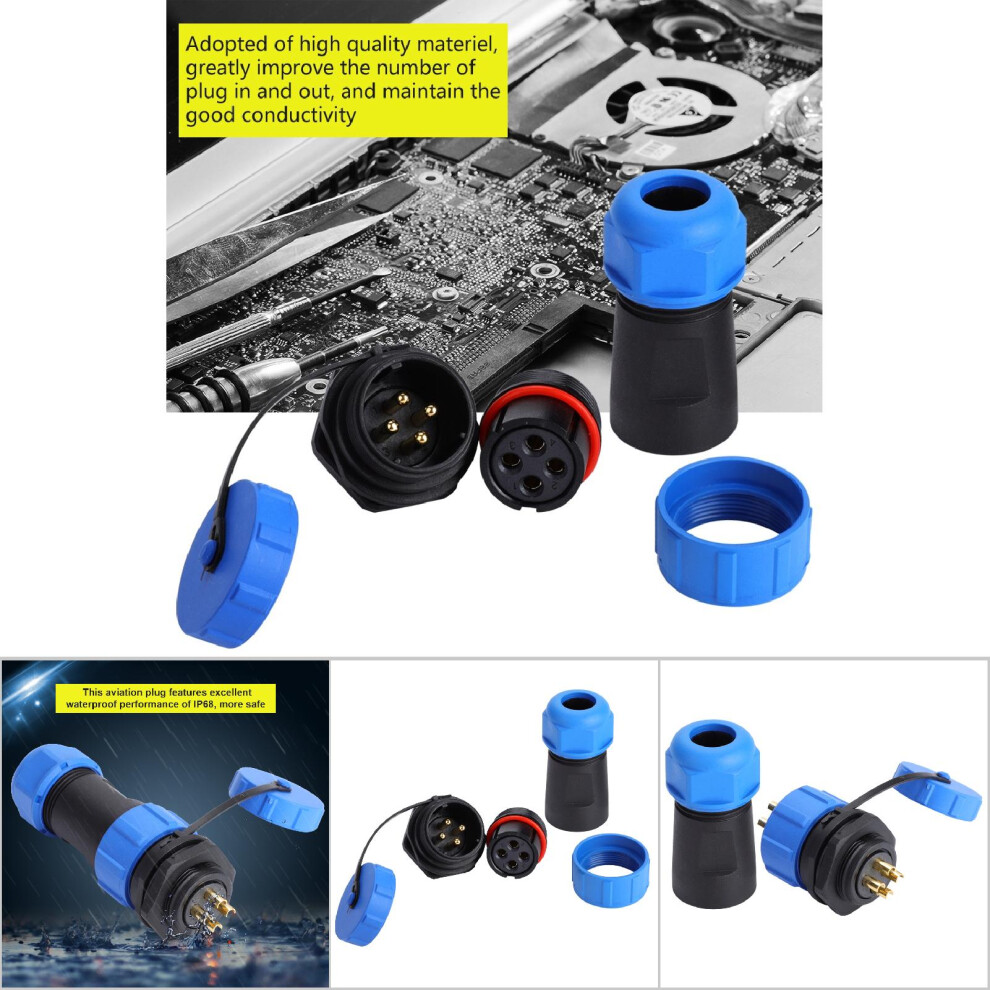 Durable Ip68 Sp21 4Pin Aviation Plug Socket Connector For Lights 6921341191483