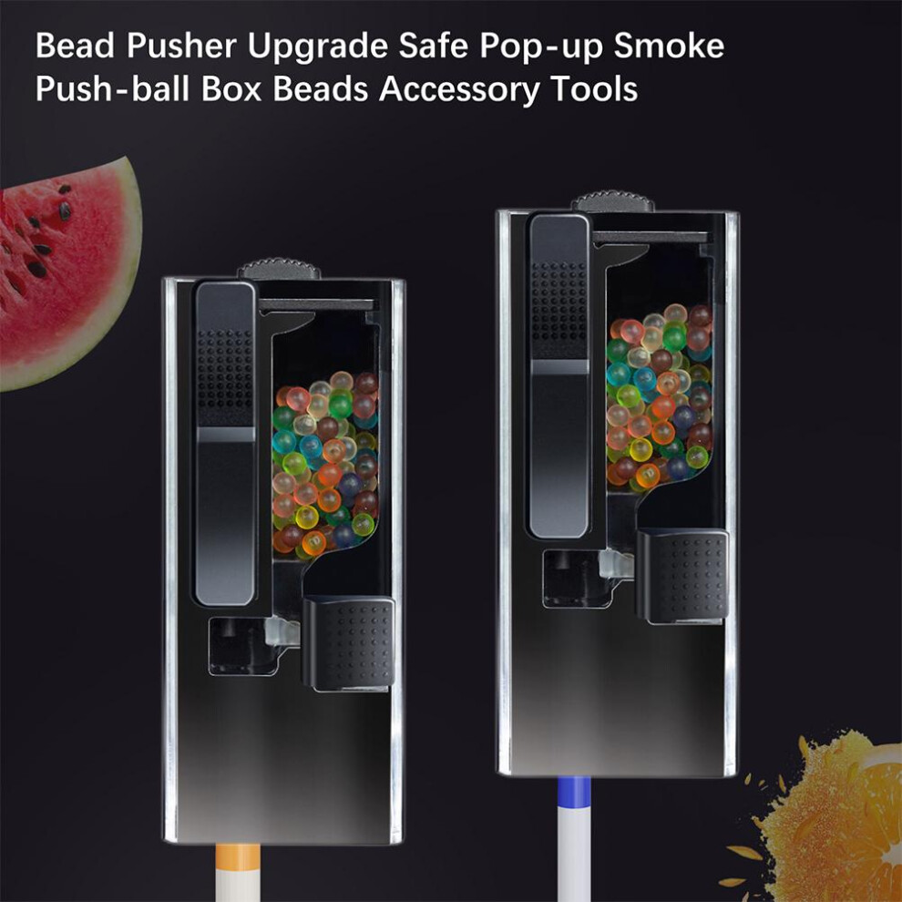 Black Cigarette Bead Pushers Diy Smoke Beads Accessories Plastic Metal 34X80x13mm