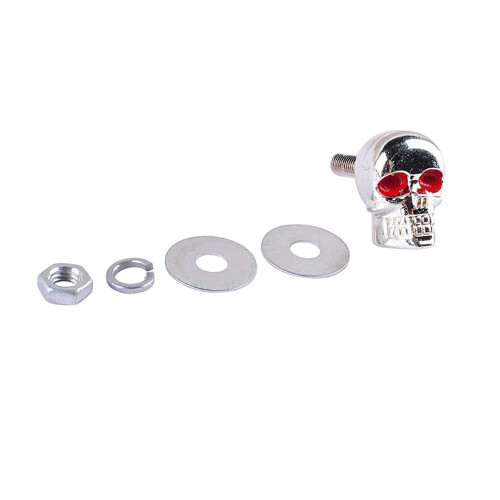 4 Stück 3D-Skelett-Kennzeichen-Schrauben 6 mm Silber 2