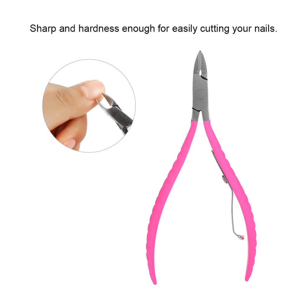 Portable Stainless Steel Nail Cuticle Clipper with Ergonomic Design