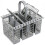 SPARES2GO Dishwasher Cutlery Basket Cage UNIVERSAL Removable Handle Grey 1