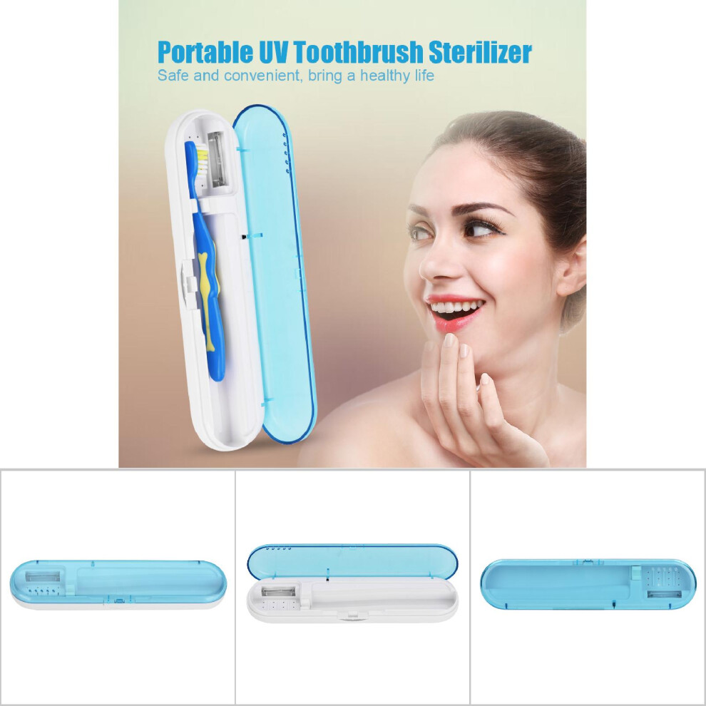 Light/Blue Uv Toothbrush Sanitizer Portable Antibacterial Disinfection