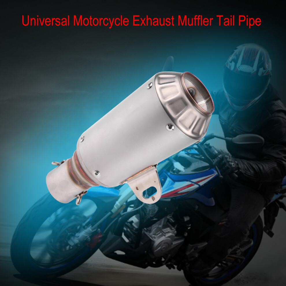 Universal Stainless Steel Motorcycle Exhaust Tailpipe 51Mm Titanium Color 4901341195362