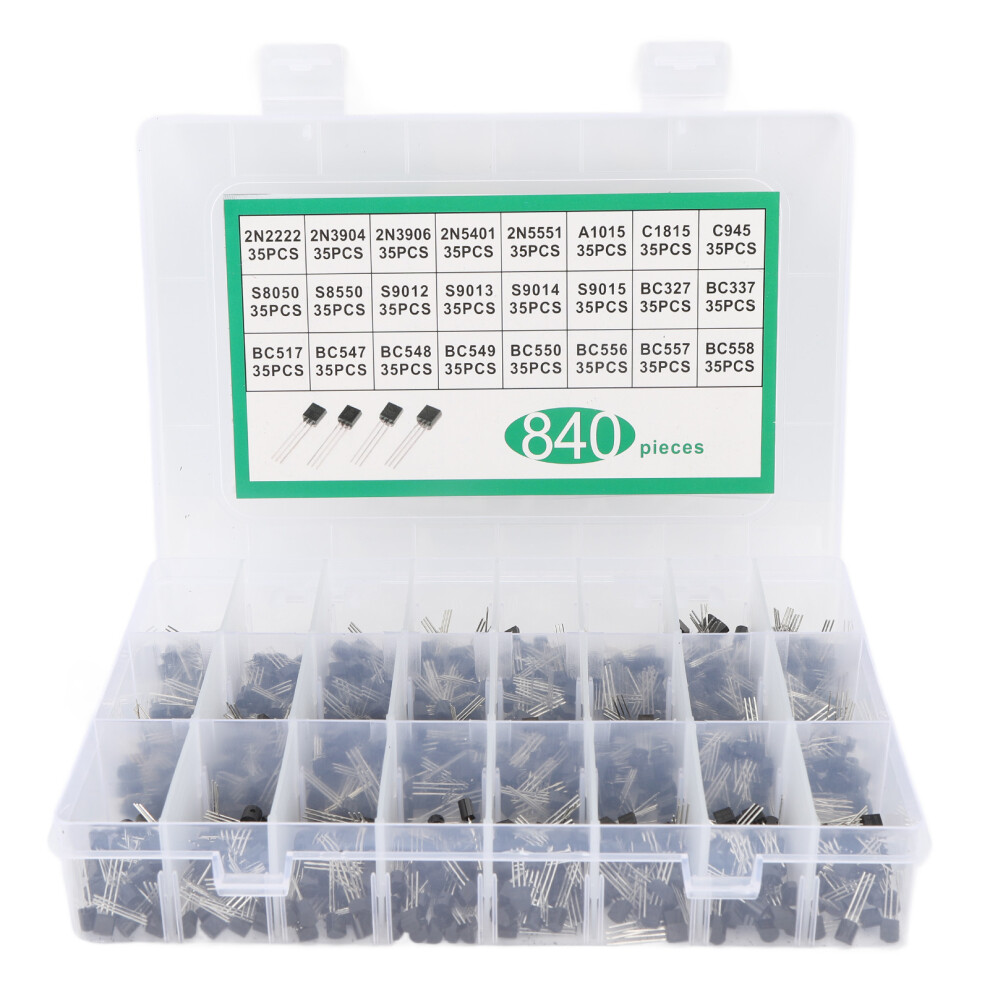 840Pcs BC337 BC549 A1015 Transistor Diode Triode