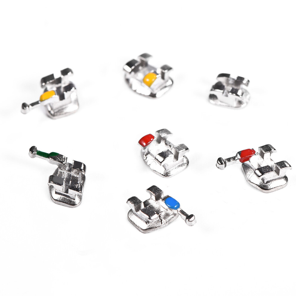 10 Packs Metal Orthodontic Brackets Braces Mini Roth 022 Hooks