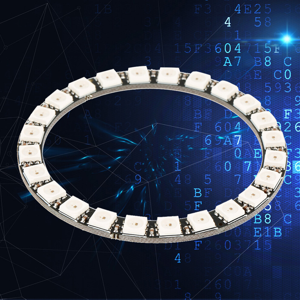 24ÂBit Rgb Led Ring Light 3.3" 85Mm Chainable Addressable Pixels 9421341198521