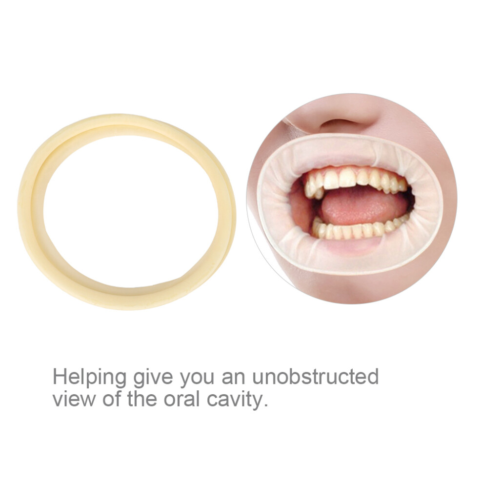 White 10Pcs Rubber Mouth Opener Dental Gag Cheek Retractor 15X14x4cm
