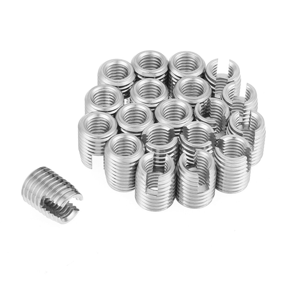 Efficient 20Pcs Sus303 M8x15mm Self Tapping Thread Inserts For Repair 4911341200621