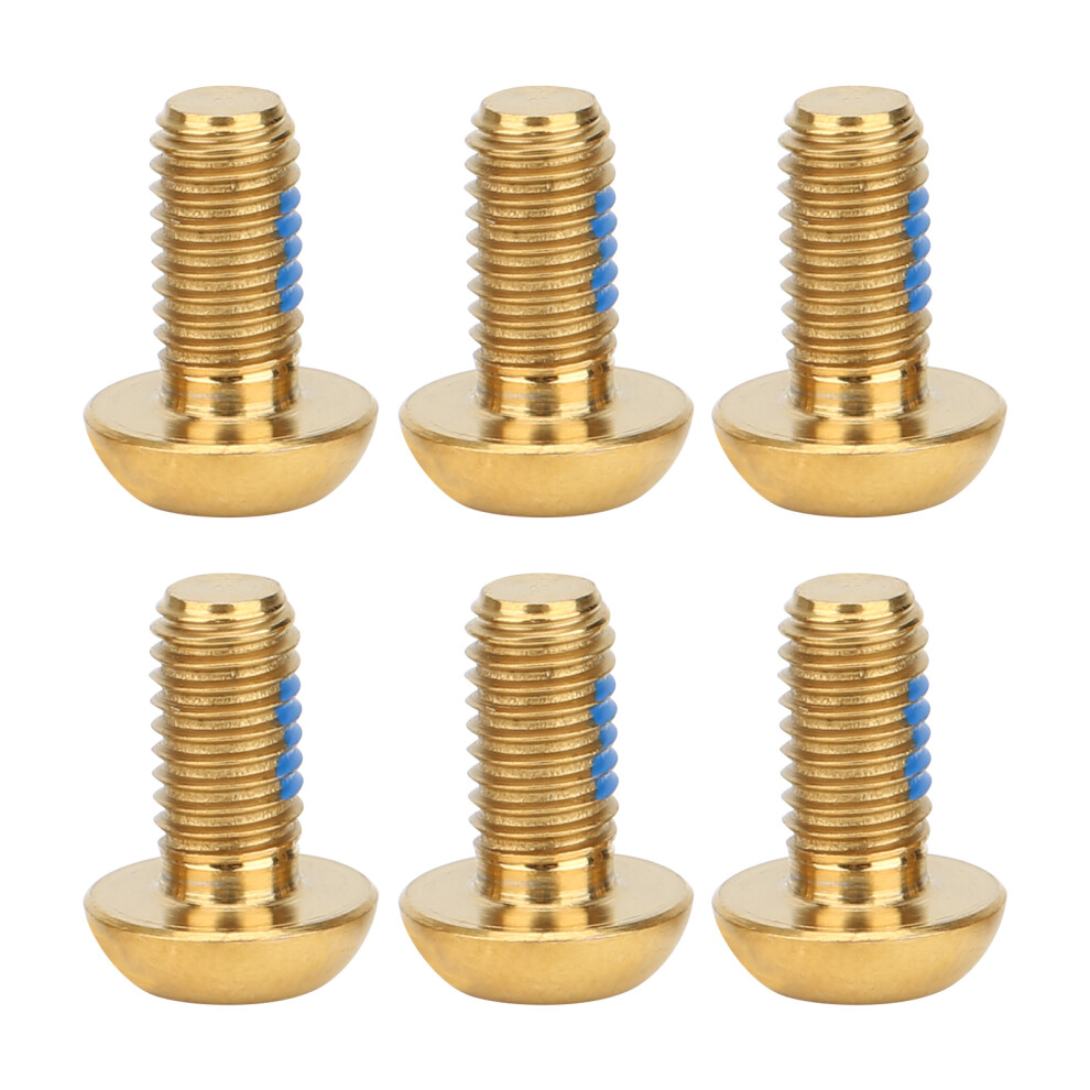 6Pcs/Box M5x10mm Titanium Alloy Bolts Bike Bicycle 9121376665431