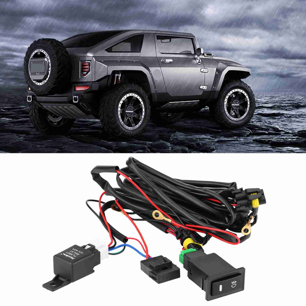 12V 40A Universal Car Led Fog Switch Wiring Harness, 10.7Ft Light 9411341206036