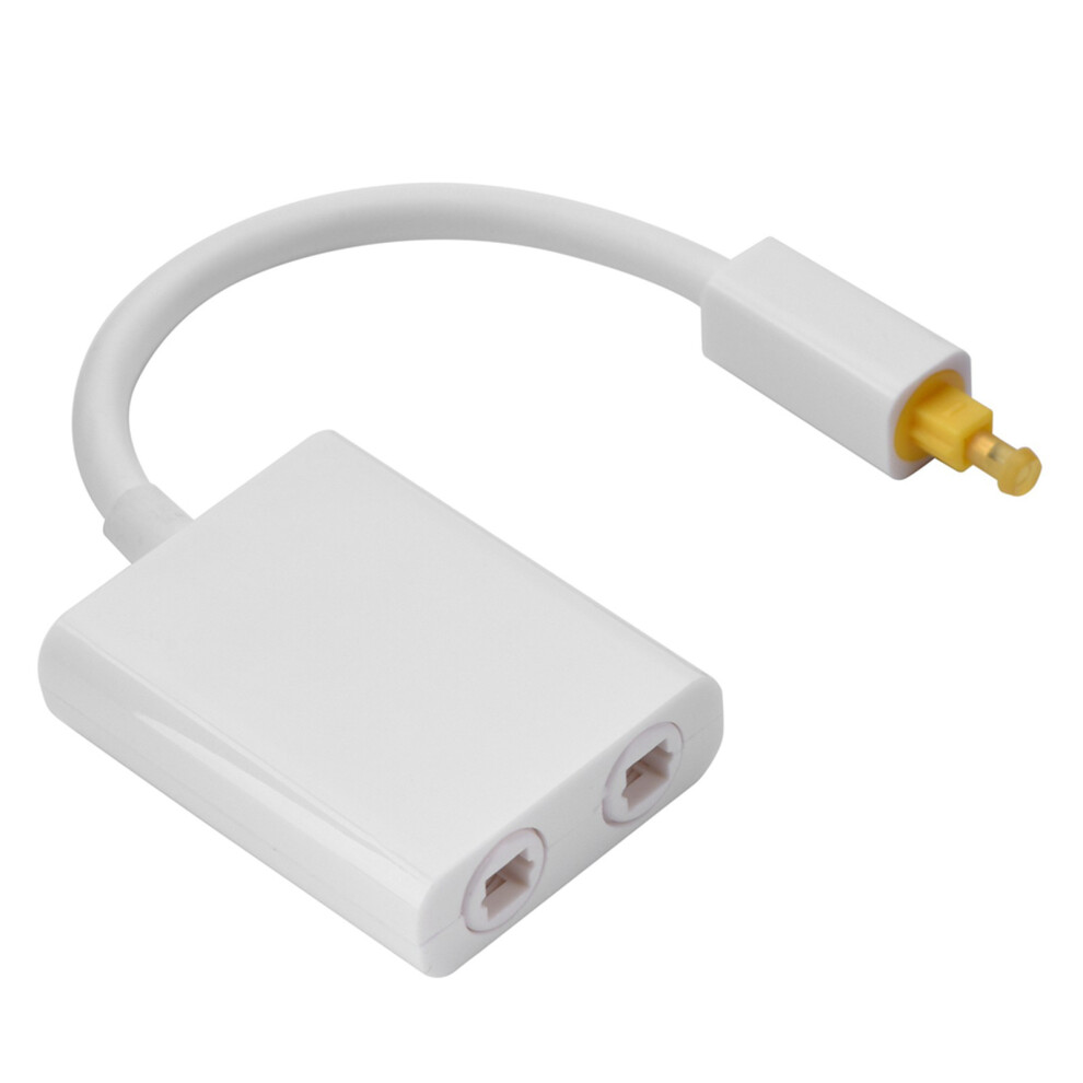 Optical Audio Splitter Adapter 1 In 2 Out With 24K Connectors Gold 4601341206203