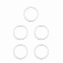 20 Stück Silikon Dummy Schnuller O-Ringe für Baby-Kettenclips Sicherer Halter Weiß