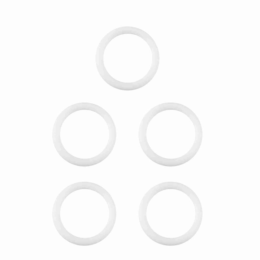 20Pcs Silicone Baby Pacifier Clip O-Rings & Adapters - Bpa Free, 2.5Cm White