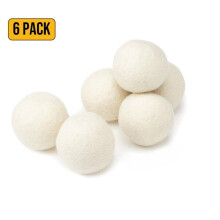 6 piezas de bolas de secadora de lana, suavizante de telas reutilizable
