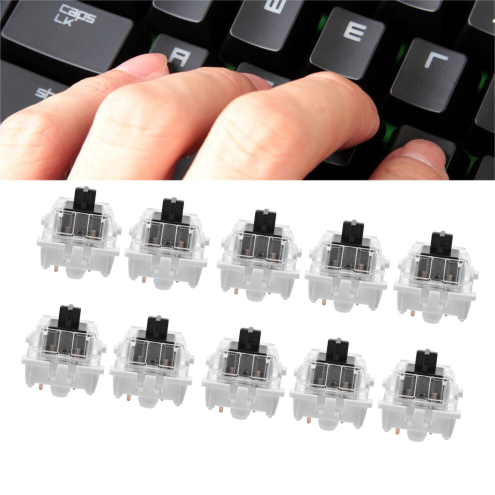10 Pcs Black Switch Replacement Plate For Mechanical Keyboard Cherry Mx Gateron Black,Red 8461341207800