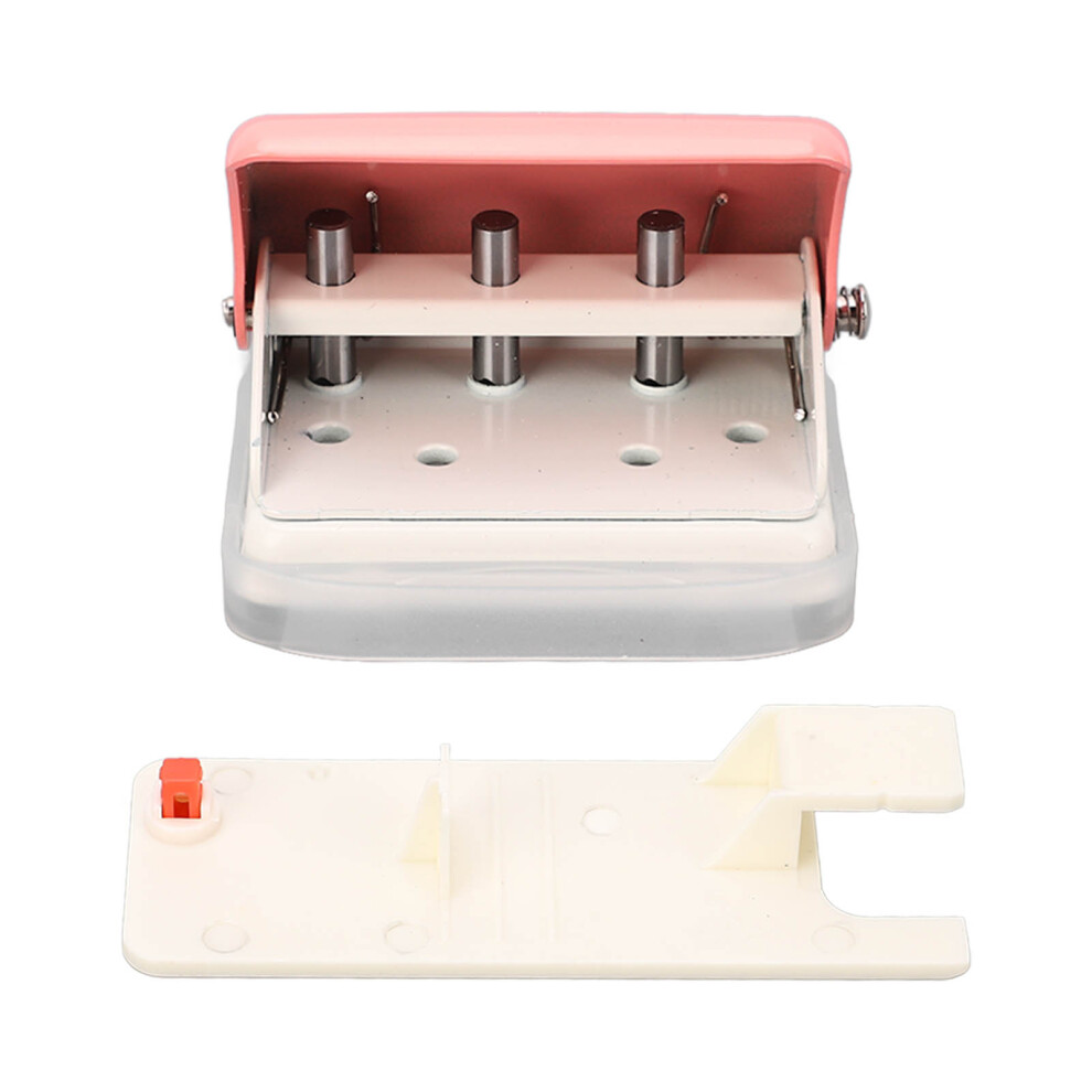 Hole Puncher Handheld Loose Leaf Paper Puncher Pink