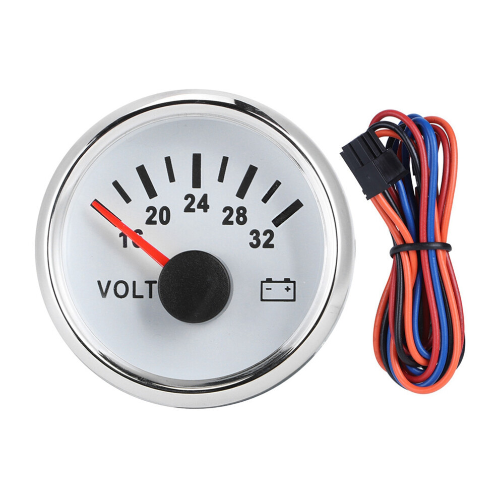 52Mm/2In 18-32V Voltmeter Backlight 9-32V Red 9121376666841