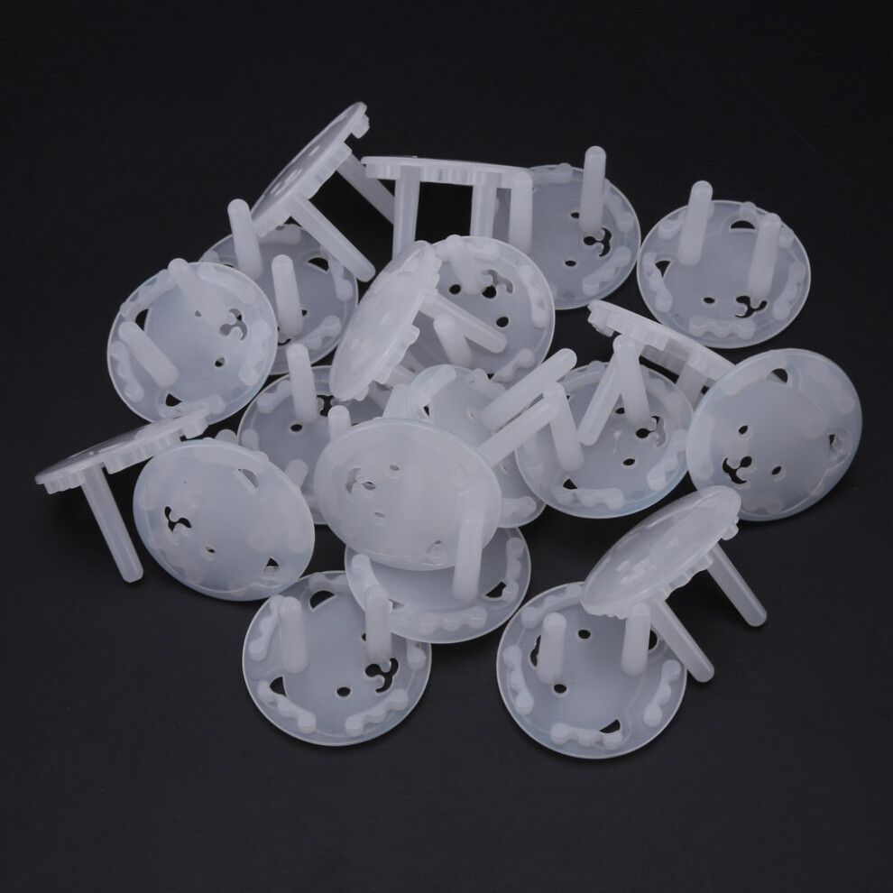 20Pcs Child Safety Outlet Plug Socket Covers For Electric Protection White