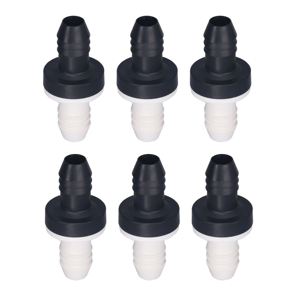 6Pcs Check Valve Plastic Non Return 1 Way Inline