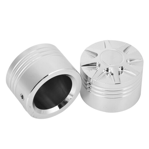 2pcs Motorcycle Front Axle Cap Nut Cover Aluminum 2
