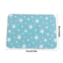 Baby Cotton Urine Mat Nappy Bedding Cover Pad 50x70cm Blue Paradise