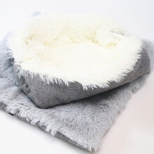 Tapete para mascotas de felpa suave de doble uso para gatos calor invernal 60x50cm fácil de limpiar