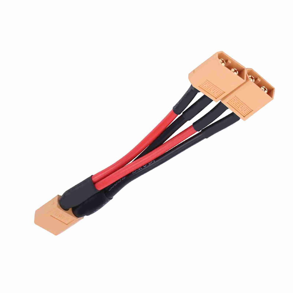 Xt60 Parallel Battery Connector 14Awg Cable For Rc Lipo 1 Female To 2 Male 8711341218802