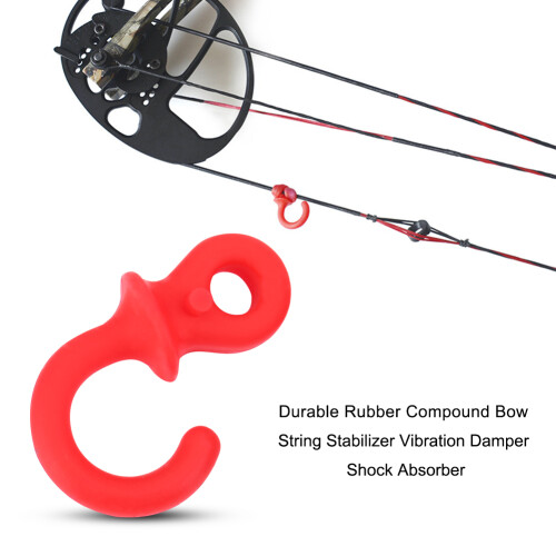 4Pcs Red Rubber Compound Bow String Stabilizer Vibration Damper Shock Absorber 1