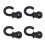 Enhance Archery with 4Pcs Black Bow String Dampers - Shock Absorbers 1