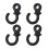 Enhance Archery with 4Pcs Black Bow String Dampers - Shock Absorbers 13