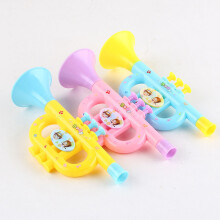 Zufällige Farbe Baby-Plastik-Trompete Spielzeug 15x7x2 cm