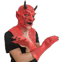 Belial-Maske 340 g, Größe für Erwachsene, Rot/Blau/Silber
