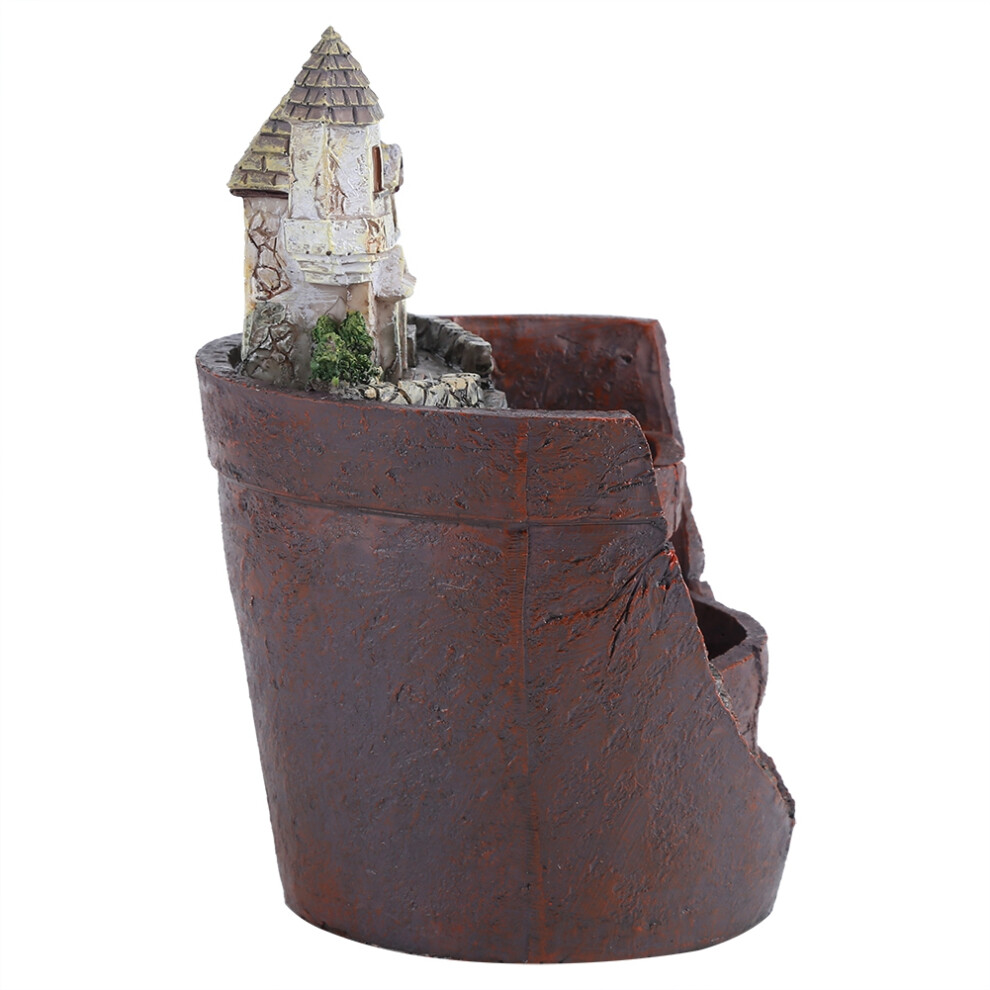 Creative Resin Castle Succulent Pot with Drainage & Anti-Slip Base-image-OPC-PJMF9K5-NEW