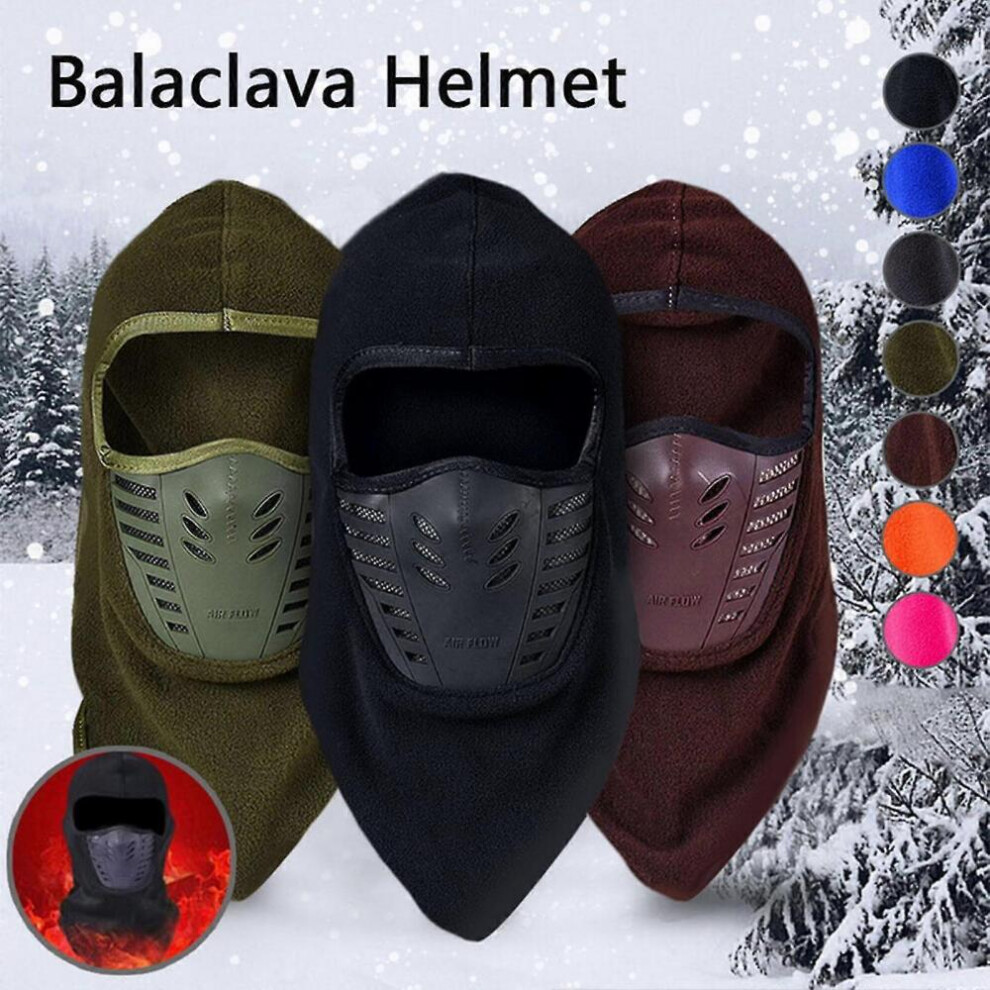 Ski Mask Winter Fleece Thermal Fleece Balaclava Motorcycle Bike Face Mask For Running, Skiing, Snowboardinglight Blue 9180669381861