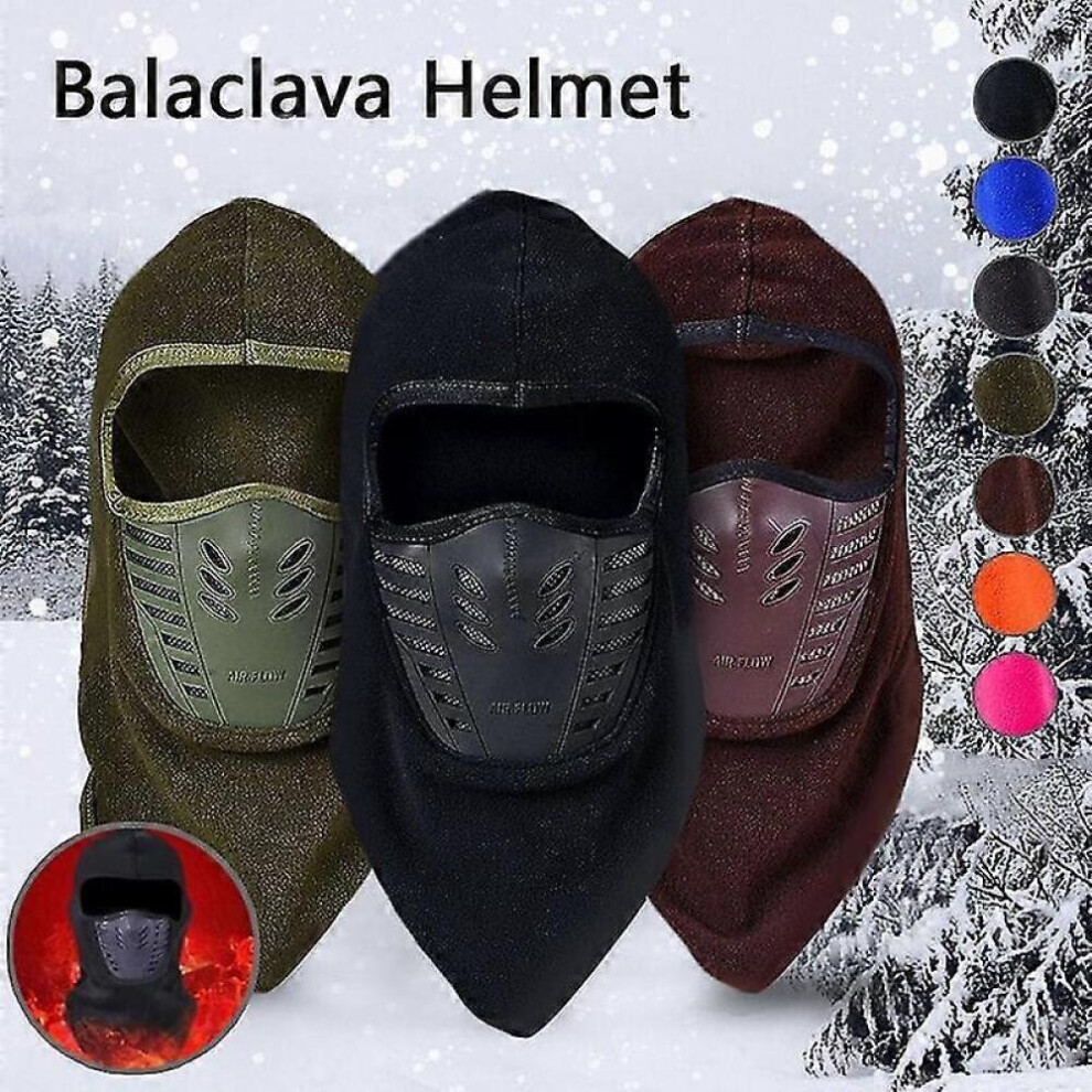 Ski Mask Winter Fleece Thermal Fleece Balaclava Motorcycle Bike Face Mask For Running, Skiing, Snowboardingorange 9180669381878