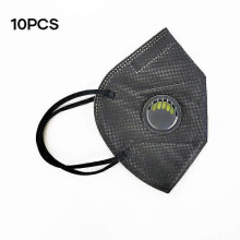 5/10/20/25/50/100 Pcs Adult Kn95 Mask With Air Valve Ffp2 Face Cover Disposable FaceBlack