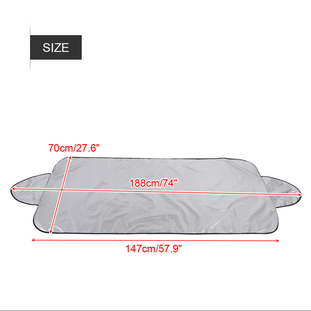 147 X 70 Cm Car Windshield Sunshade Uv Protection Cover Silver 8491341224644