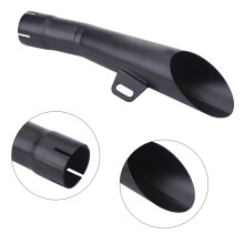 Stainless Steel Black Exhaust Muffler: Universal 35-51mm Fitment"