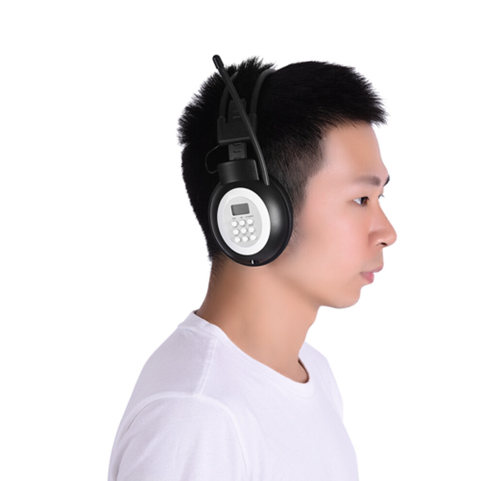 Over-Ear Noise Cancelling Headset With Fm Radio Dual Track & Lcd Screen 8711341225947