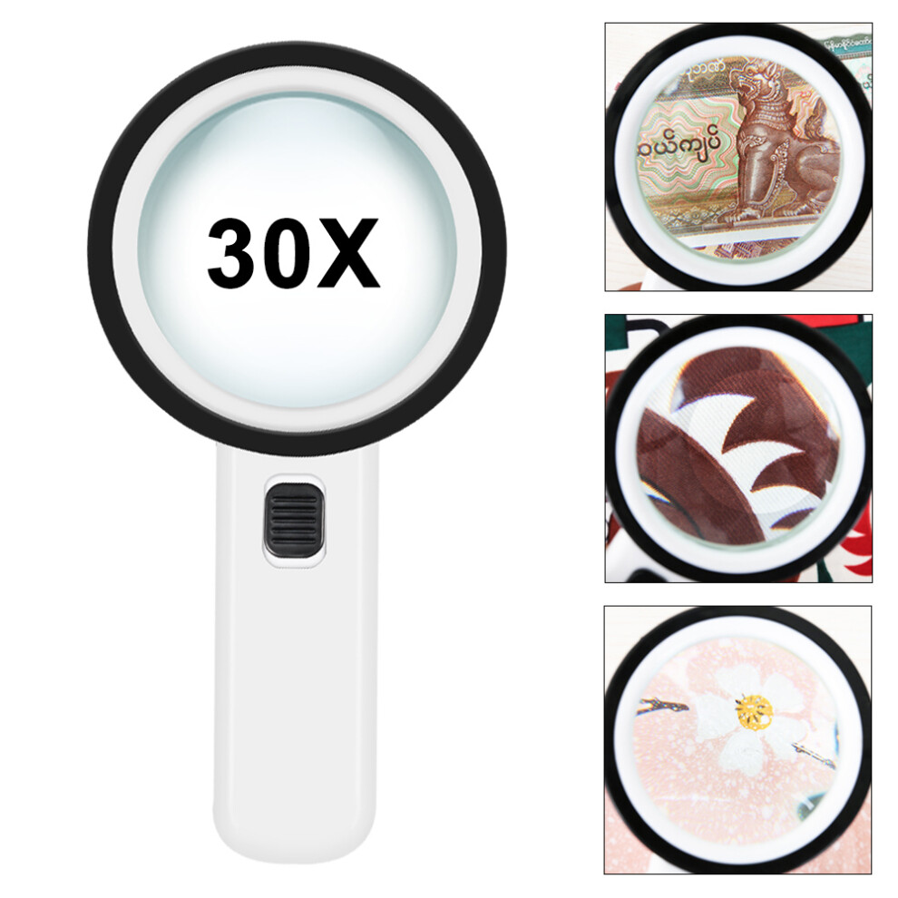 Light/Green 30X Handheld Magnifier With Led 8.66In, Eco-Friendly