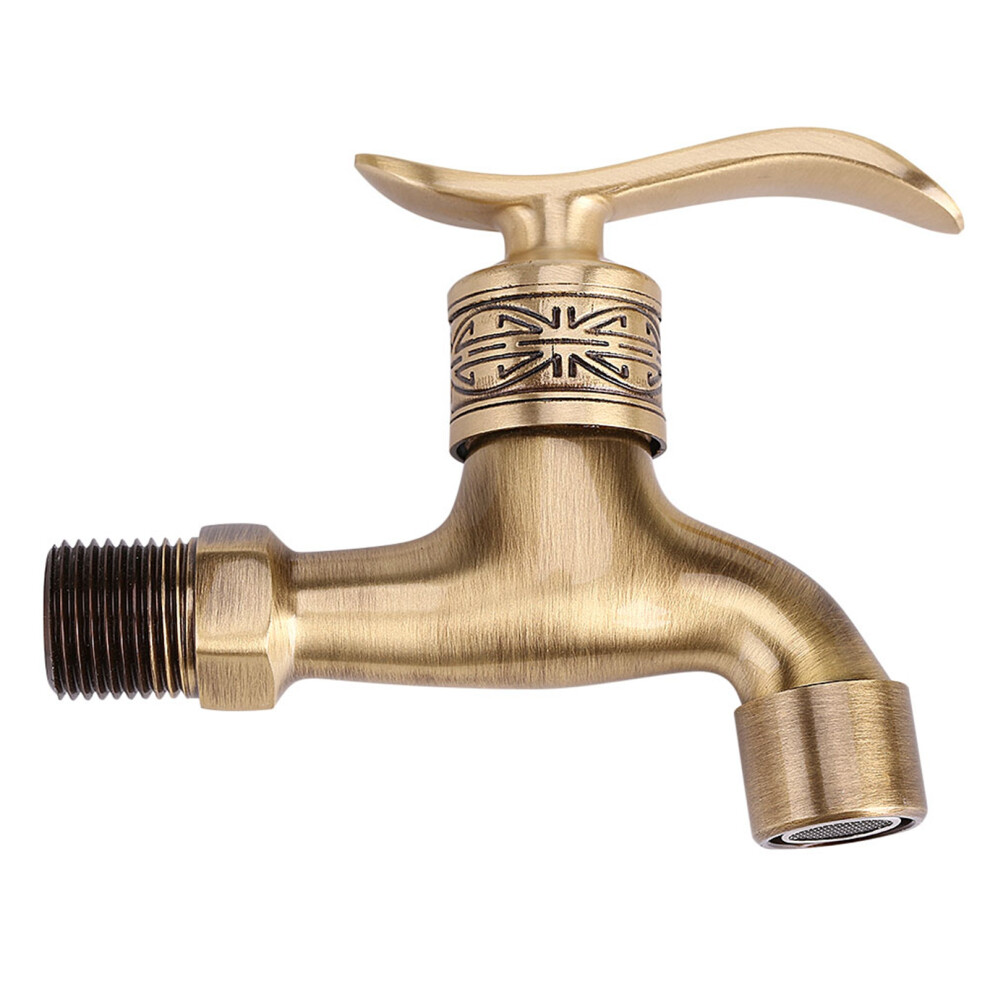 Antique Brass Wall Mount Laundry Cold Water Tap G1/2 11Cm 9391341228484