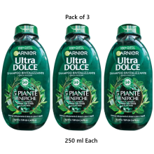 3 XGarnier Ultra Dolce Shampoo Rivitalizzante 5 Piante Benefiche 250ml