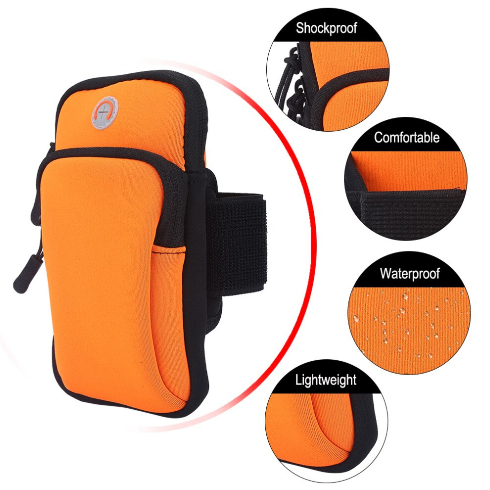 Workout Arm Wrist Pouch For Running Jogging Gym Exercise Color Orange 8711341229297