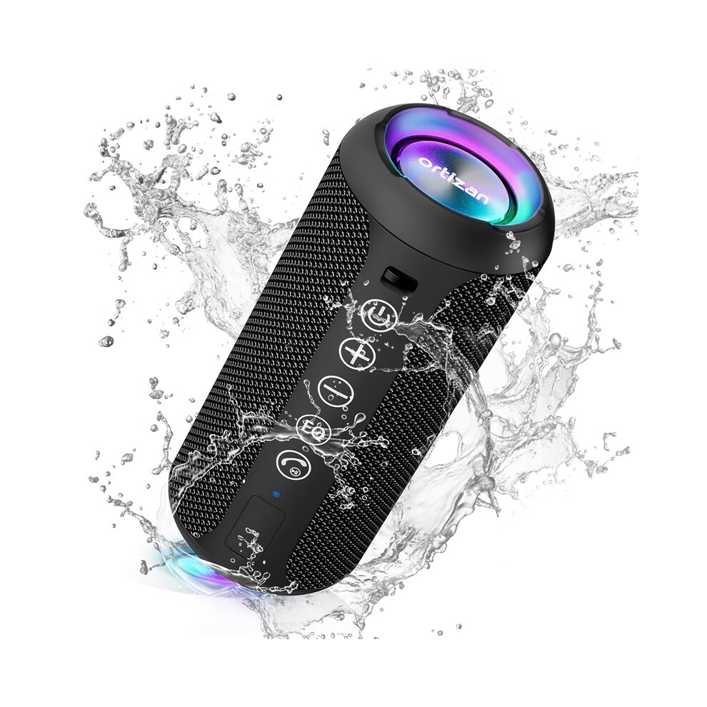 (Black) 24W Portable Wireless Speakers | Deep Bass, Rgb Lights, Dual Pairing | 30H Playtime Black 9009412813353